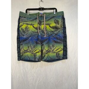 Robert Graham Drawstring Board Shorts Mens 38 Surf Swim Trunks Hawaiian